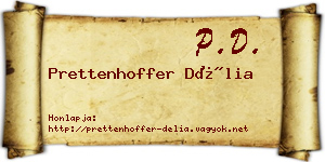 Prettenhoffer Délia névjegykártya